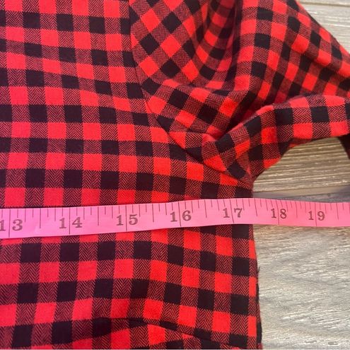 The Shirt by Rochelle Behrens Drop Waist Plaid Flannel Shirt Dress Size  Small