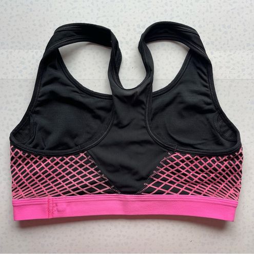 Nike Pro Hyper Classic Black Pink Sports Bra Size Medium - $25