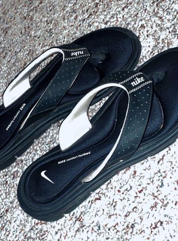 Nike Memory Foam Flip Flops Black Size 6 - $9 (70% Off Retail