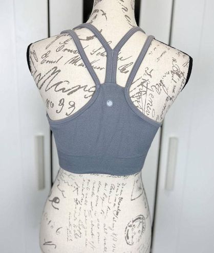 Yogalicious Longline Seamless Sports Bra with Strappy Back in Gray Size  Medium - $18 - From Terryl D