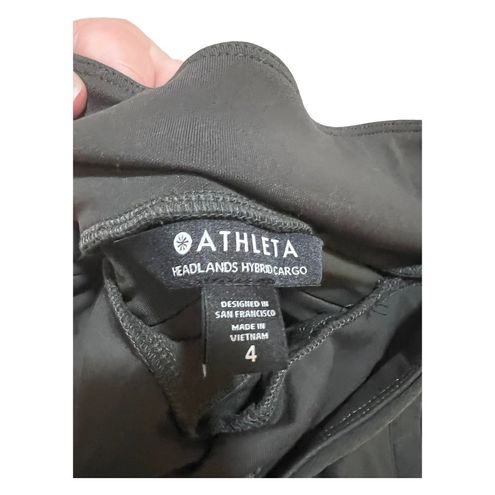 Athleta Headlands Hybrid Cargo II Tight - Black, Size 4 (982353