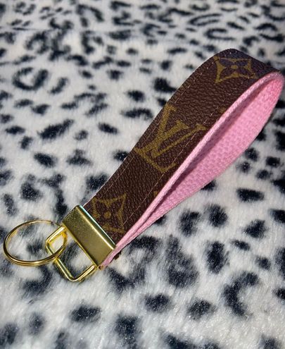 Repurposed Upcycled Keychain Wristlet Keyring Key Fob Pink - $20 - From  Aspen