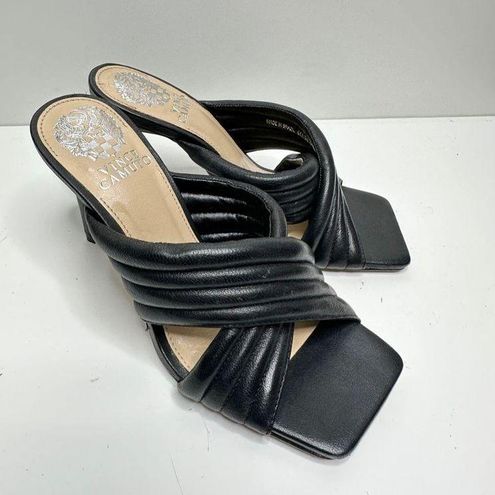 Vince Camuto Shoes Womens Size 6.5 Black Sarendie Quilted Strap Sandal  Slide - $43 - From Brenda