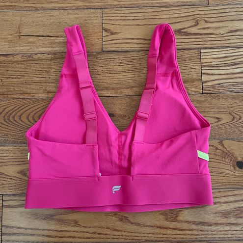 FABLETICS All Day Every Day Sports Bra Plush Pink /Sprout XXL NWT