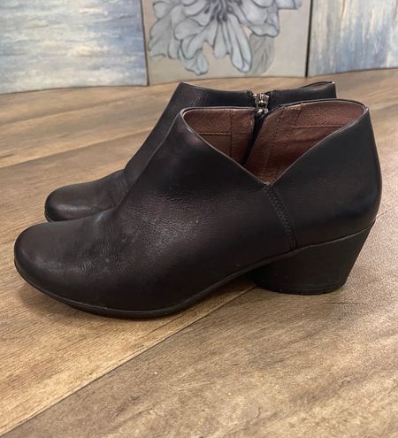 Dansko Raina Burnished Nubuck Ankle Boots Size EU 9.5 Black 74