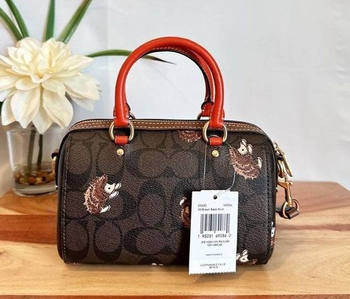 Coach Coach Mini Rowan Crossbody With Hedgehog Print