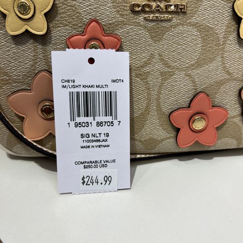 Coach Nolita 19 In Signature Canvas With Floral Applique – Popshop Usa