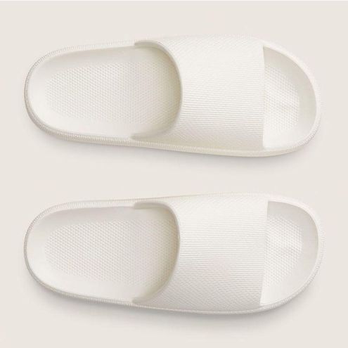 PINK - Victoria's Secret Victoria's Secret PINK pillow slides new size M  White - $24 (20% Off Retail) - From Janis