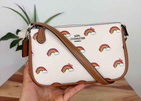 Coach CJ657 Nolita 19 With Rainbow Print IN Chalk Multi 