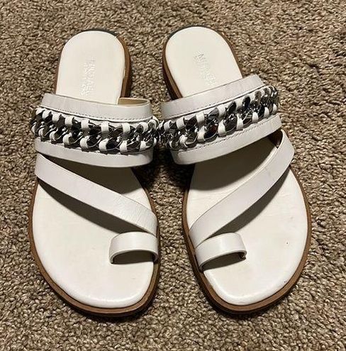 Michael Kors MICHAEL Michaek Kors Bergen Flat Sandals Optic White