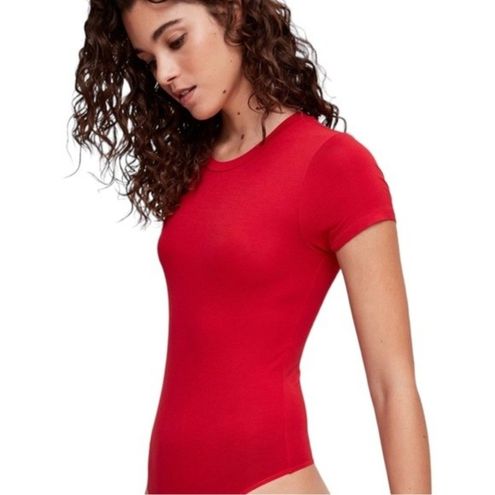 Aritzia Wilfred Free Baby Tee Bodysuit Red Size S - $30 - From