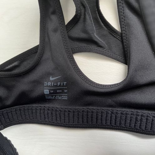 Nike Zippered High Support Padded Sports Bra Black Size XS - $49