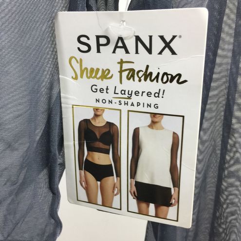 Spanx Sheer Fashion Crop Top Pewter Grey 2X - $35 New With Tags - From  Maybel