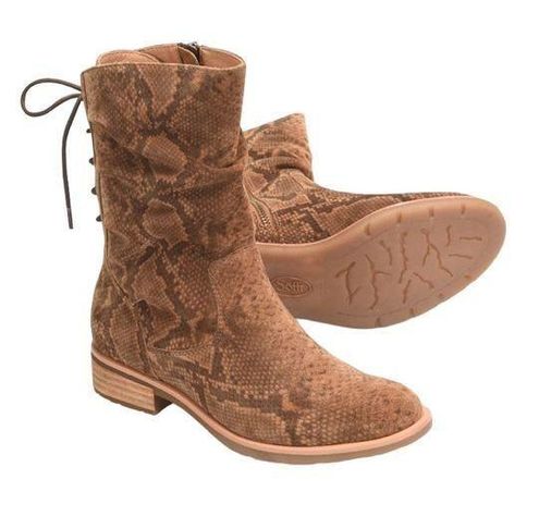 Sofft Sharnell Low Boots, Cognac Suede, Animal Print, Sz 9.5 - $63 - From  Gary