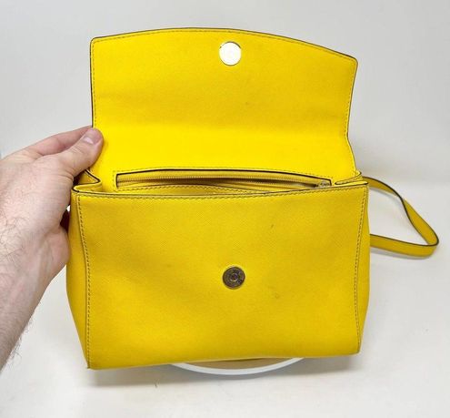 Michael Kors Yellow Saffiano Leather Small Ava Top Handle Bag - $75 - From  Timand