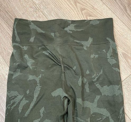 Gymshark Gumshark ADAPT CAMO SEAMLESS LEGGINGS Moss Olive/Core