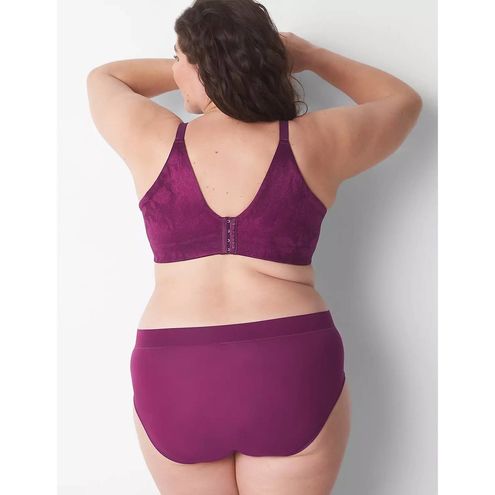 Cacique Dark Purple Invisible Lace Backsmoother Lightly Lined Balconette  Bra Size undefined - $35 - From Kat