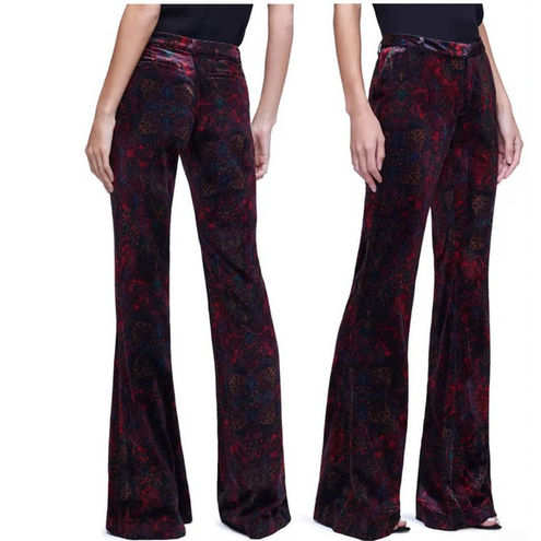 L'Agence Women's Lane Flared Velvet Trousers