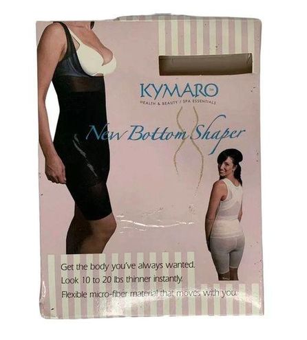 2 Tops Kymaro New Body Shaper Medium Black