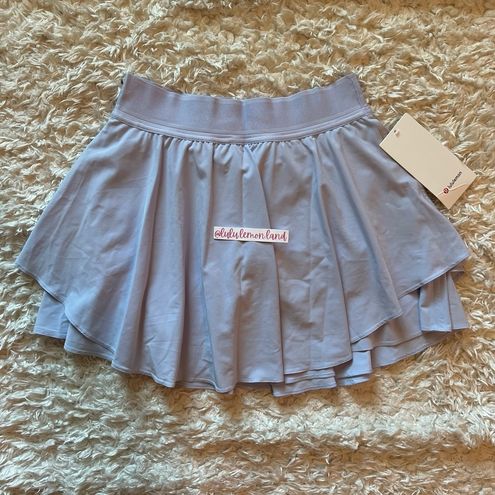 NEW Lululemon Court Rival HR High-Rise Skirt Long Pastel Blue Size