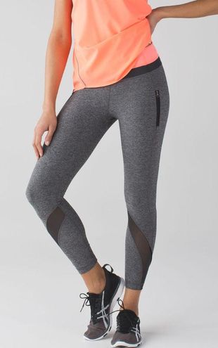 Lululemon Inspire Tight II (Mesh) - Heathered Black / Very Light Flare /  Deep Coal Gray Size 4 - $46 (64% Off Retail) - From revivalmdc