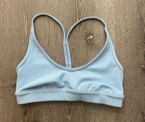 Alo Yoga Ribbed Blissful Bra White - $33 (48% Off Retail) New With