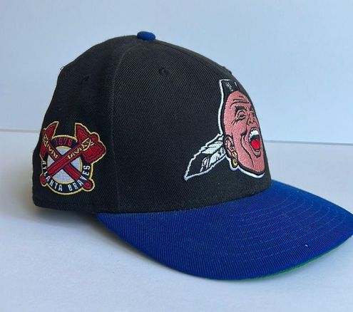 Atlanta Braves New Era Fitted Hat Screaming Chief Noc-A-Homa Banned Cap Sz  7 1/4 - $93 - From Melissa