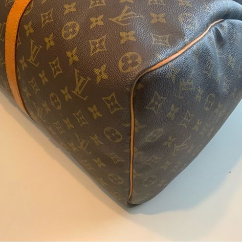 Louis Vuitton Keepall 50 Travel Bag Strap Tag Lock and Key Vintage 852SD -  $699 - From Rebekah
