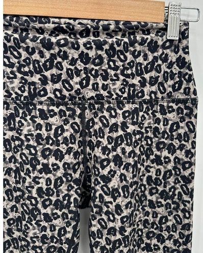 RBX Black Cream Cheetah Animal Print Pull On Leggings Women's Size