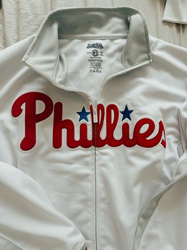 Stitches Phillies Retro Jacket White Size L - $148 - From Carly