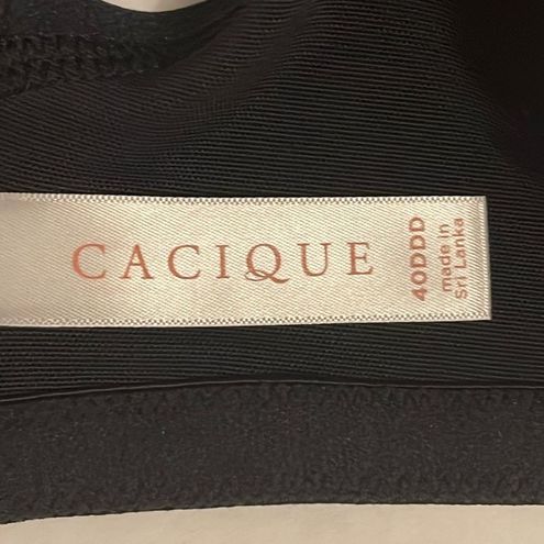 Cacique Womens Boost Plunge Bra Full Coverage Underwire Black Size 40DDD  NWT - $23 New With Tags - From Susan