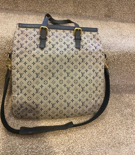 Louis Vuitton Grey x Navy Monogram Mini Lin Francoise 2Way Tote