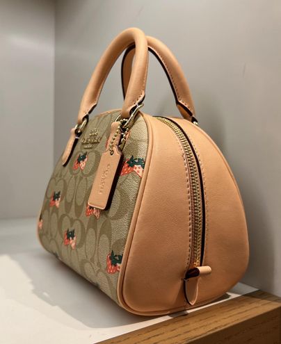 Coach Tan Strawberry Signature Mini Sierra Satchel