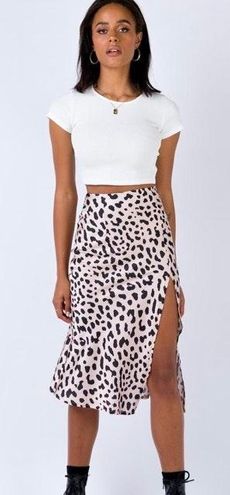 Princess Polly Leopard Midi Skirt Size ...