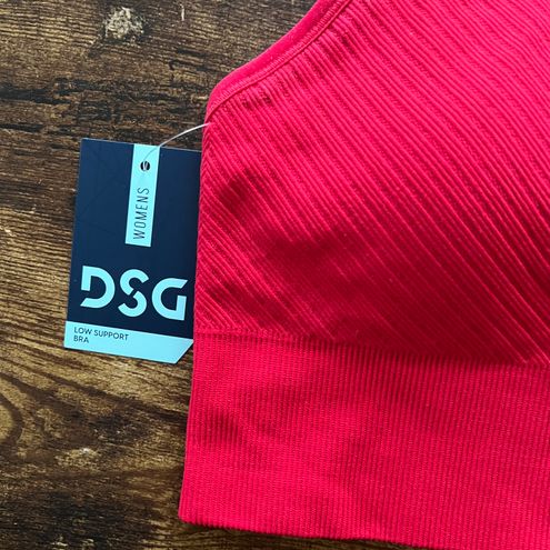 Dsg Red Ribbed Lightly Padded Strappy Back Sports Bra Size M - $25 New With  Tags - From Kelsey