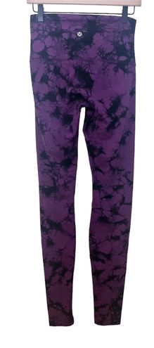Lululemon Wunder Under Tie-dye Shibori Darkest Magenta Purple