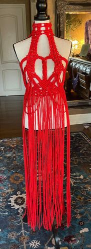 Macramé Dress Red - $700 New With Tags - From Goda