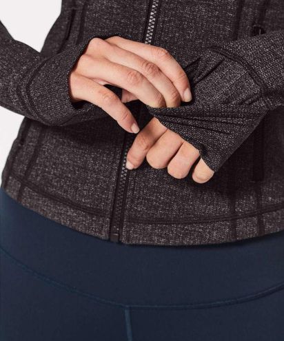 Lululemon Define Jacket Luon Variegated Knit Black Heathered Black