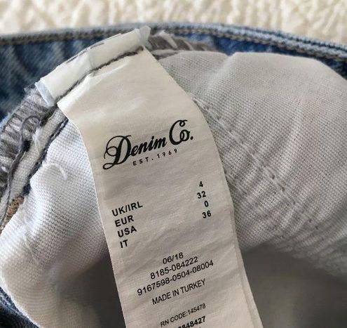 Primark Denim Co. Distressed Mom Jeans Baggy Boyfriend Tapered Leg 0 Blue - $21 From Erin