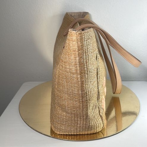 LC Lauren Conrad Heart Straw Tote Bag