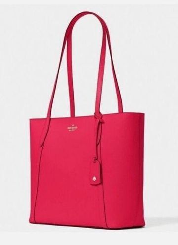 Kate Spade New York Cara Large Top Zip Tote Bikini Pink Refined Grain  Leather