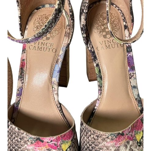 VINCE CAMUTO FLORAL DESIGN CIESTIE PLATFORM HEELS SHOES, SIZE 10 $128  Retail EUC 