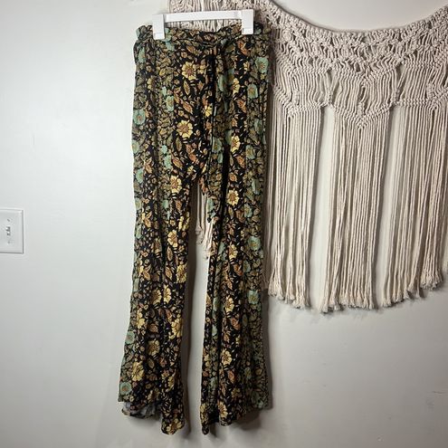 Free People NEW Bali Sultry Boho Flare Pants Size Small Floral