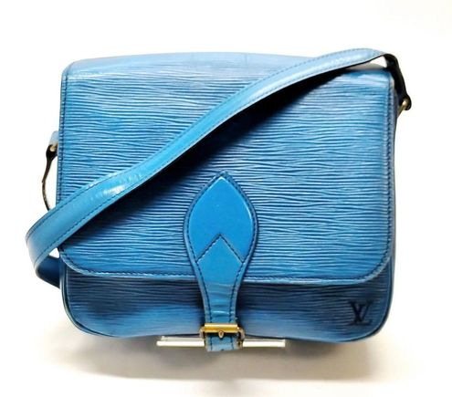 Louis Vuitton Toledo Blue Leather Adjustable Shoulder Strap