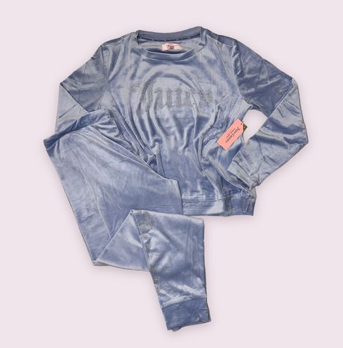 Juicy Couture Velour Jogger Pajama Set Blue Size L - $70 New With Tags -  From Irina's