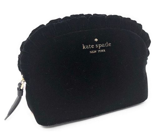 Black Kate Spade Velvet Purse - Depop
