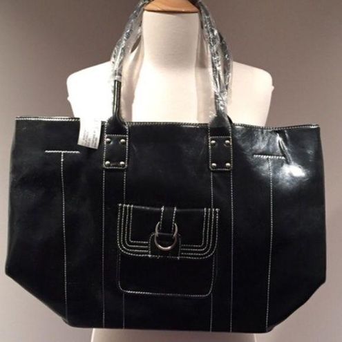 Hamilton Women's Large Leather Tote Bag Black