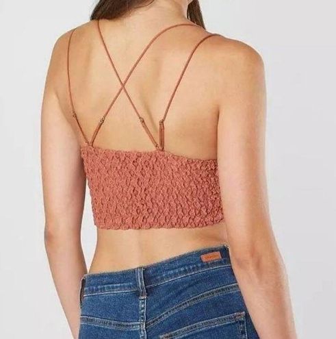 Free People FP One Adella Copper Crochet Strappy Bralette Bra Women's Small  S - $18 - From Annette