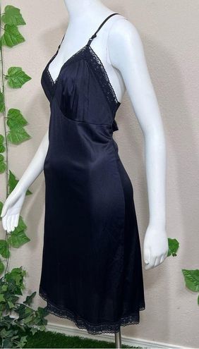 Vassarette Lace Slip Dress Black Size XL - $31 - From Renee