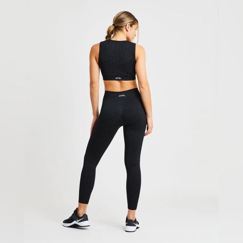 AYBL Evolve Speckle Seamless Leggings Black Size Large - $21